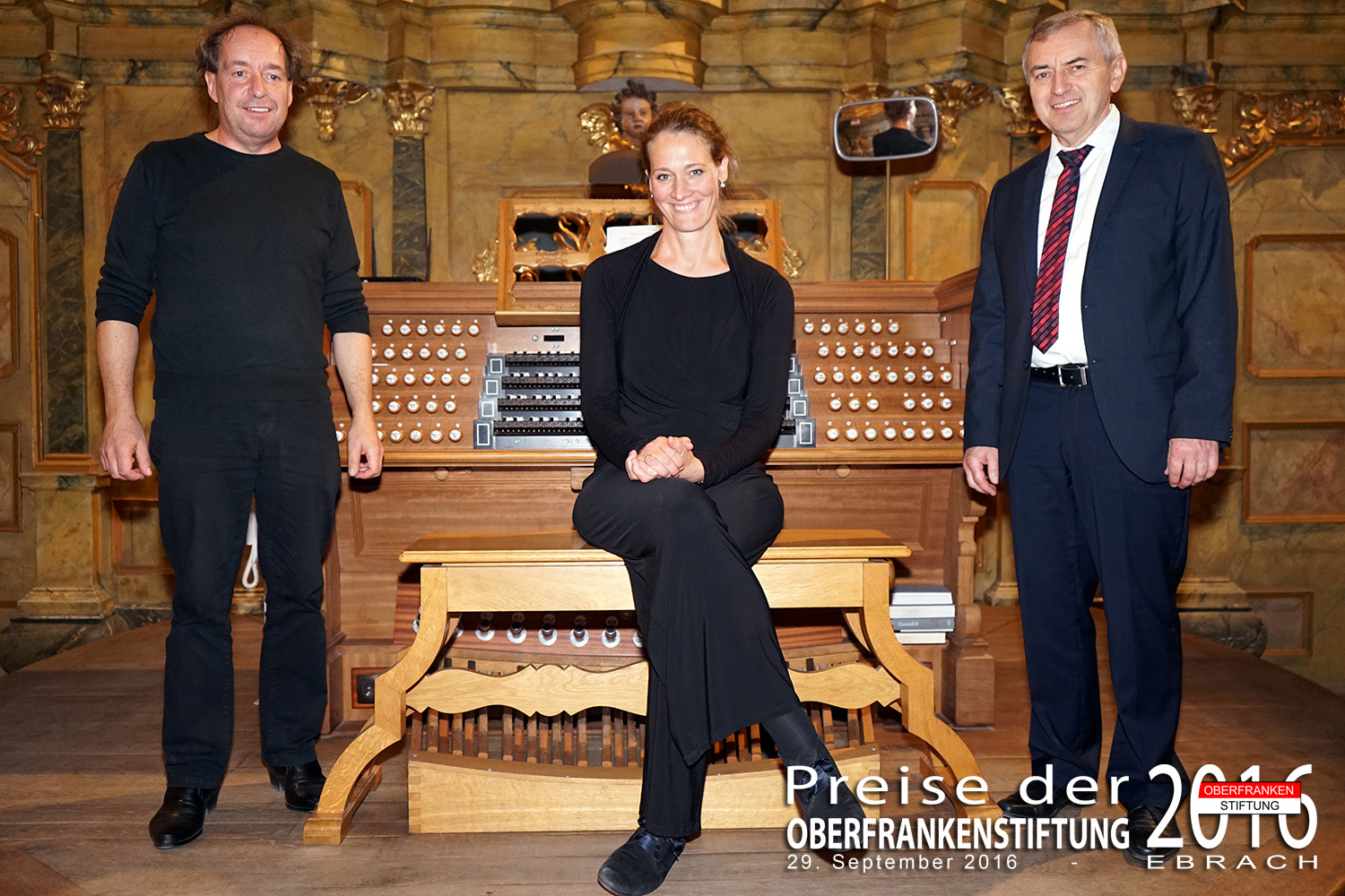 von links: Thomas Böhm, Ingrid Kasper, Georg Schäffner, Organisten